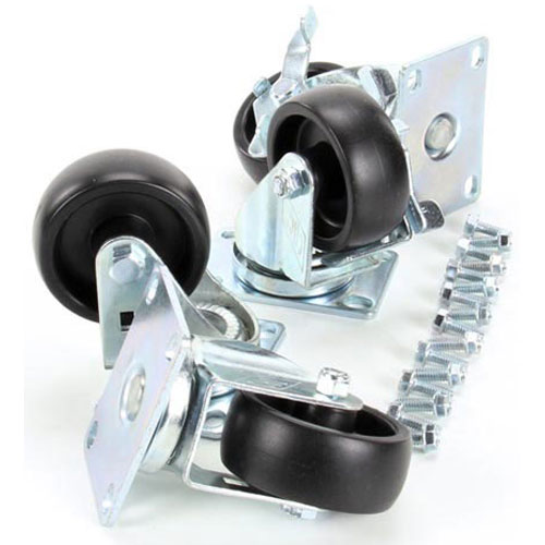 (image for) Silver King 10314-79CASTER PLATE KIT 3 WH/4 1/8 TH - Click Image to Close